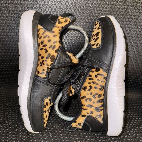 Vionic Remi Leopard Print Casual Comfort Walking Lace Up Sneakers Womens Size 5 - Picture 4 of 8